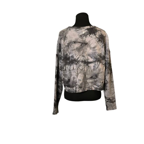 ZELLA gray black tie dye cropped sweatshirt size Small - Picture 13 of 14